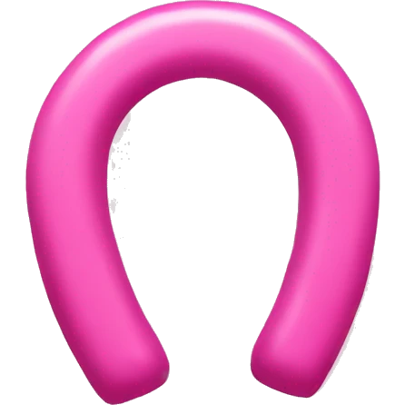Pink horseshoe emoji