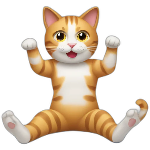 cat doing pilates emoji