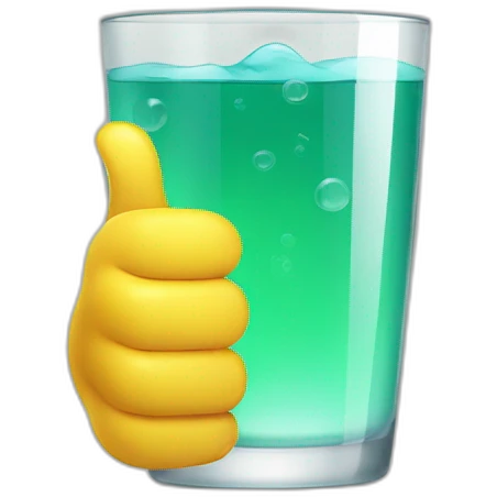 Cool glass and thumbs up emoji