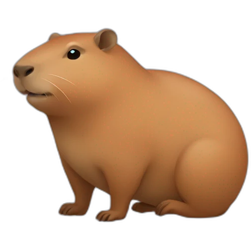Capybara packing emoji