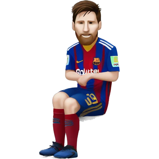 Messi assis devant un âne  emoji