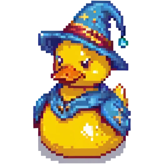 rubber duck with wizard hat emoji