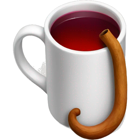 A mug of hot mulled wine emoji