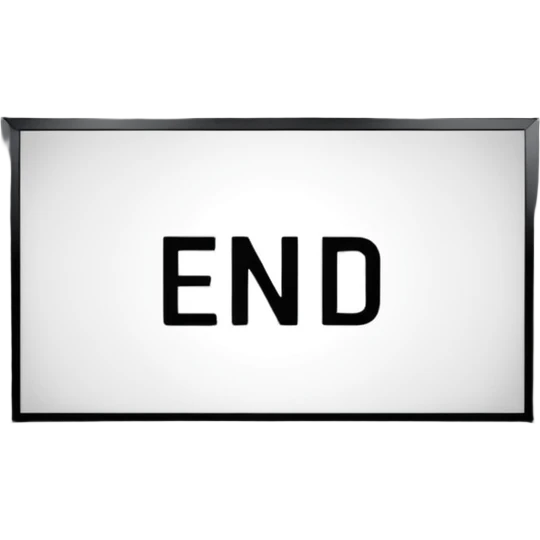 cinema screen the end emoji