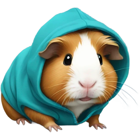 Guinea pig wearing a hoodie emoji