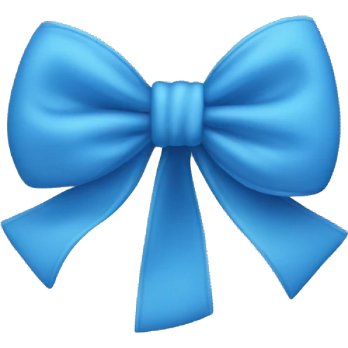 bow emoji iphone blue emoji