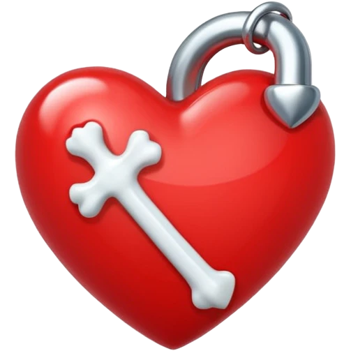 red heart emoji with a bone through it instead of an arrow emoji