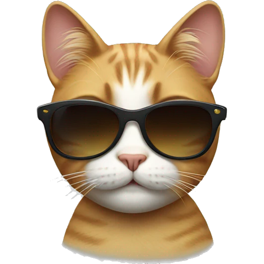 Cat with sunglasses emoji