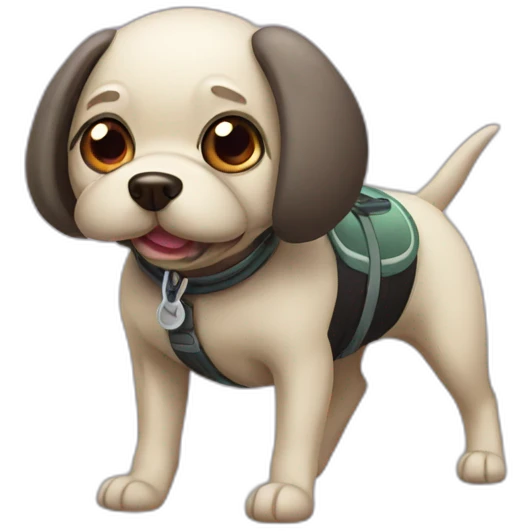 Fly dog emoji