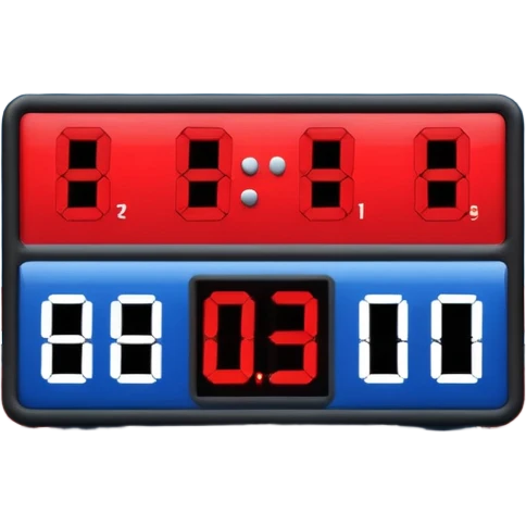scoreboard stadium in blue (#00A3E0) and red (#F9423A) emoji