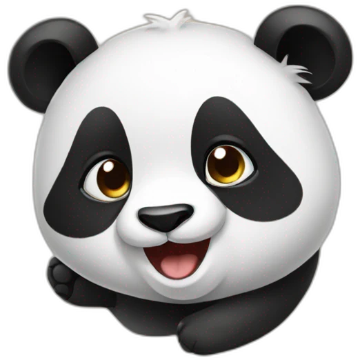 Playful panda emoji