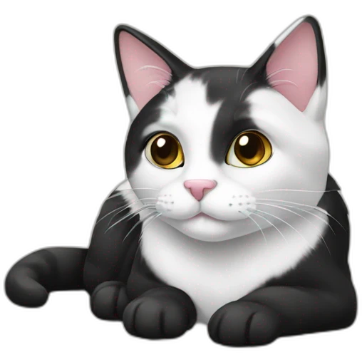 tender black-and-white-cat emoji