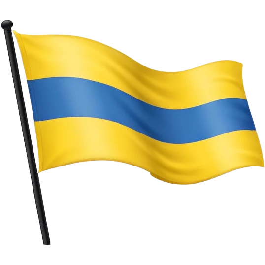 Uma bandeira de país tipo da Ucrânia mais em vez da cor azul vc coloca a cor preta onde fica o azul preto emoji