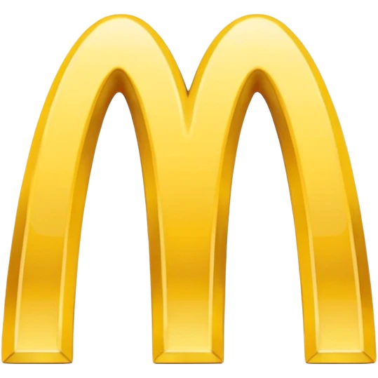 mcdonalds golden arches logo with red background emoji