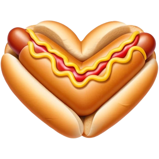 hot dog heart emoji