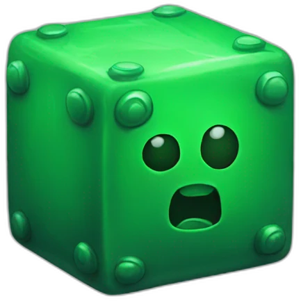 green toxic cube emoji