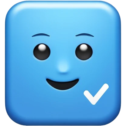 Make the emoji of roblox verify blue tick in rectangle emoji
