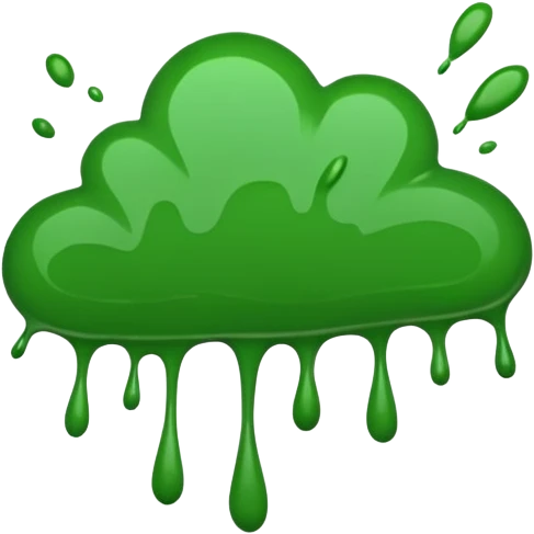 green paint splat emoji