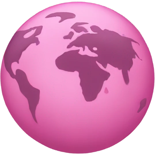 Pink earth emoji