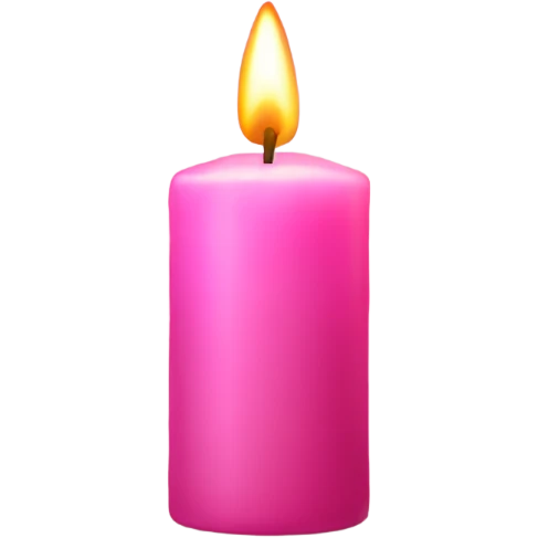 Pink candle emoji