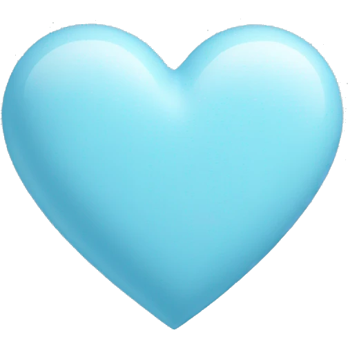 pastel blue heart emoji