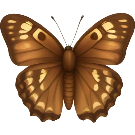 Brown butterfly emoji