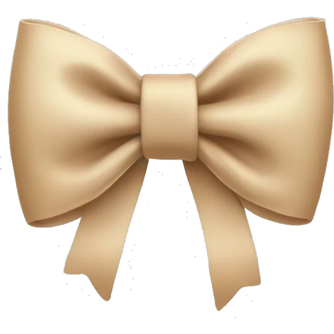 Beige bow emoji