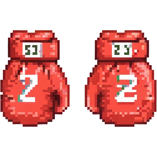 красные боксерские перчатки друг на друге с надписью "23", no background emoji