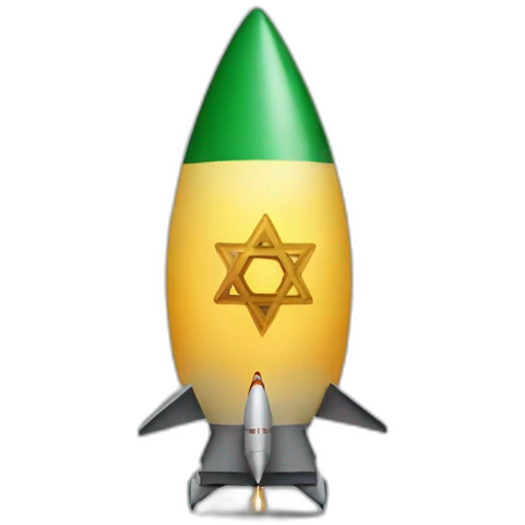 Star of David missiles on Gaza emoji