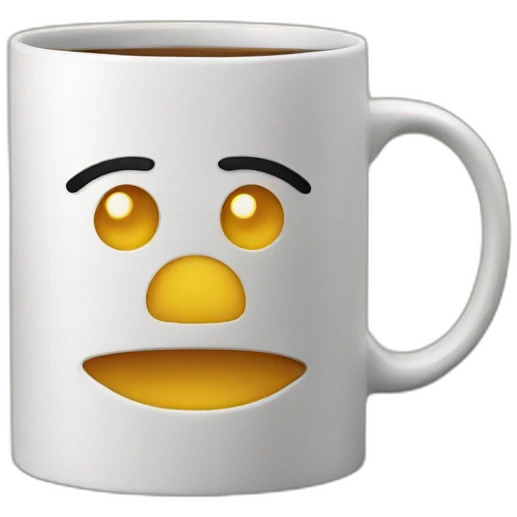 A beautiful mug on a book emoji