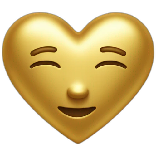 Golden heart emoji