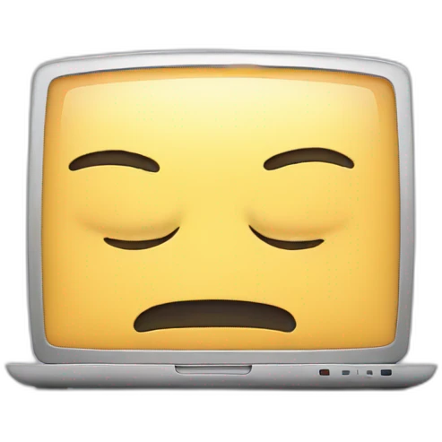 sleepy computer emoji