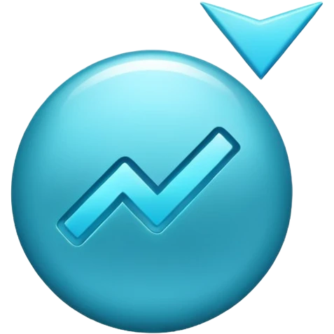 Blauer Haken von tik tok emoji