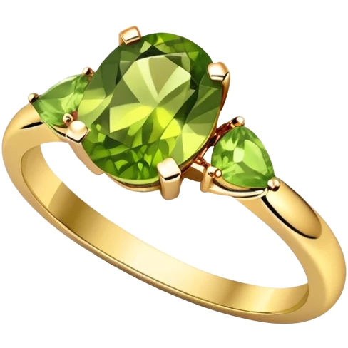 Peridot birthstone ring emoji