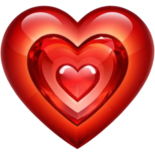 Red crystal with a red glow coming from its center. In the center of the crystal a $ emoji