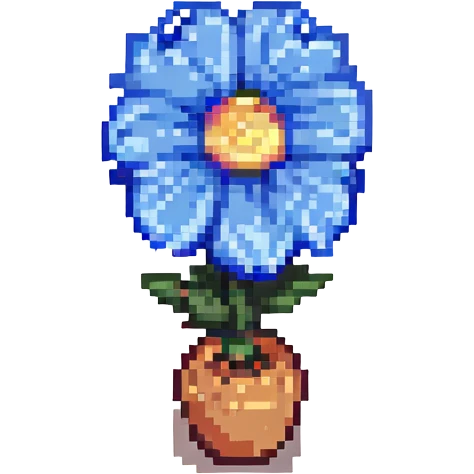 blue flower emoji