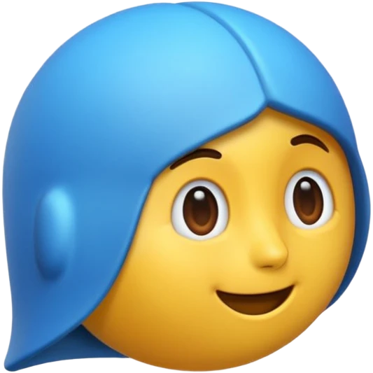 Блокнот 3D синего цвета emoji