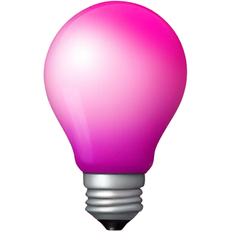 Pink ombre light bulb  emoji