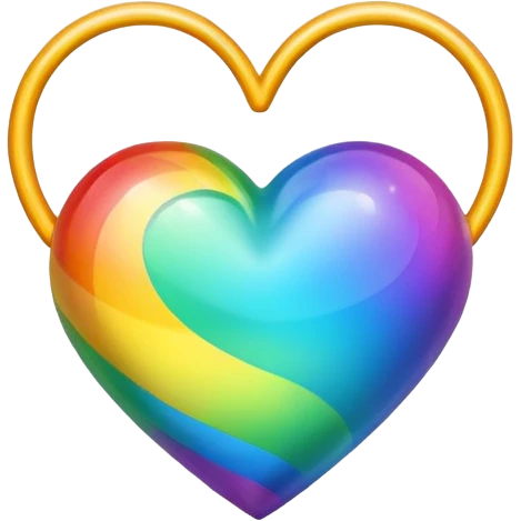 Heart with unique all colors in one heart emoji