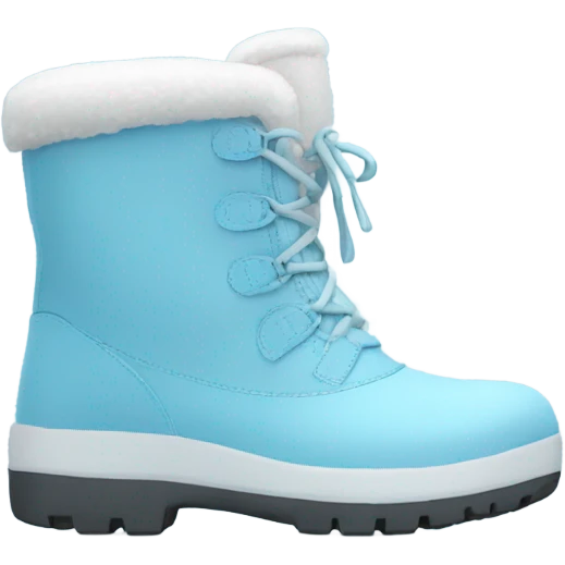 Light blue snow boots emoji