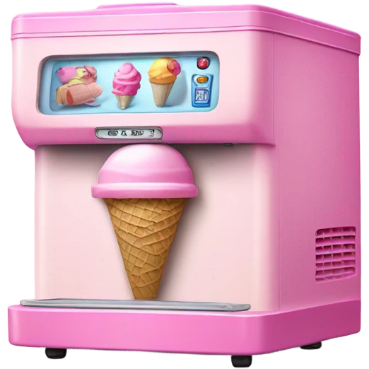Pink ice cream machine  emoji