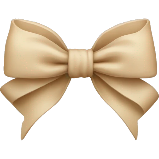 Beige bow  emoji