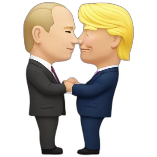 trump-and-putin-kissing,-lgbtq+ friendly, positivity, inclusiveness emoji