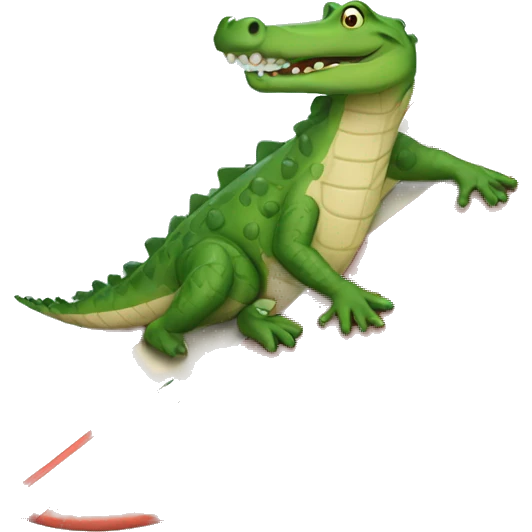 Surfer crocodile emoji