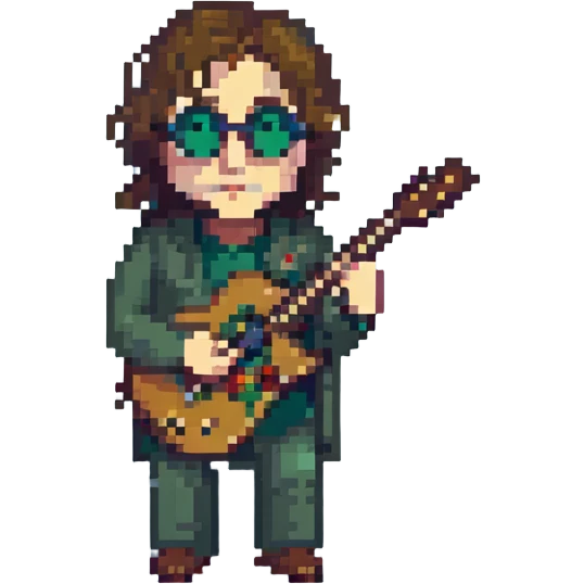 John Lennon eating a guitar emoji