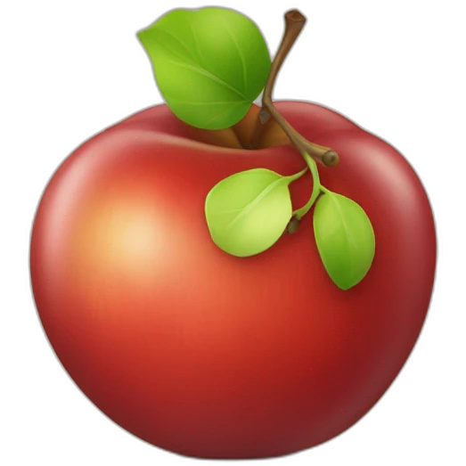 Pomme rouge et vert emoji