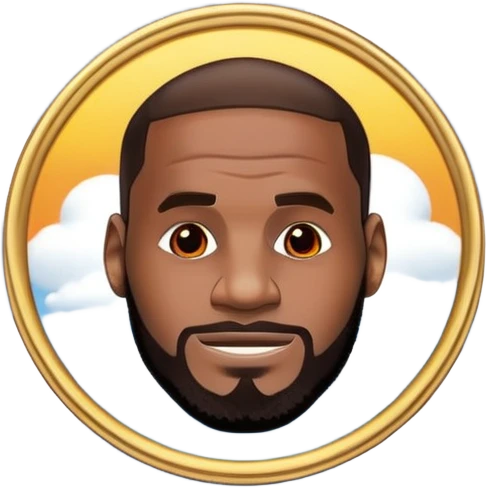 lebron james coin emoji  and text on the emoji niggas in the sky emoji