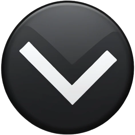 Black circle with a check mark on it emoji