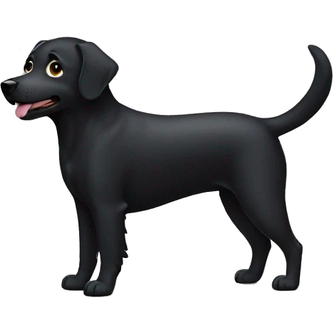 black dog emoji