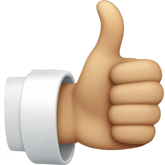 White thumb up with a ring on it  emoji